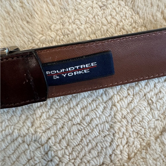 Roundtree And Yorke Brown Leather Belt - Picture 6 of 7